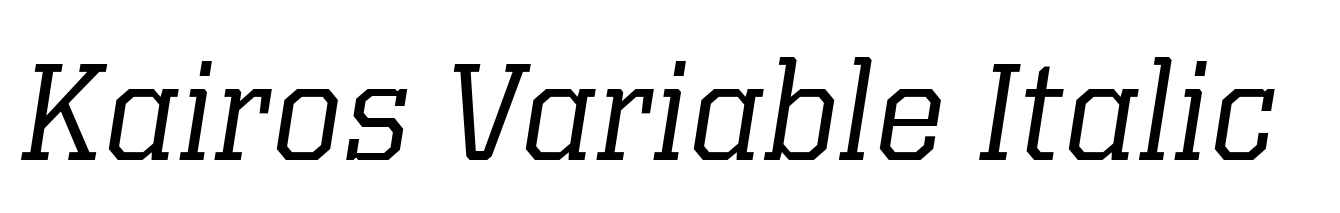 Kairos Variable Italic